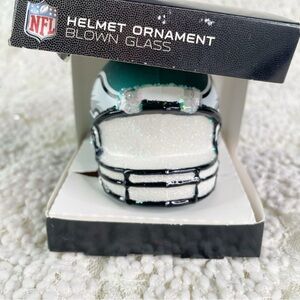 Eagles Helmet Glass Ornament Old World Christmas NFL